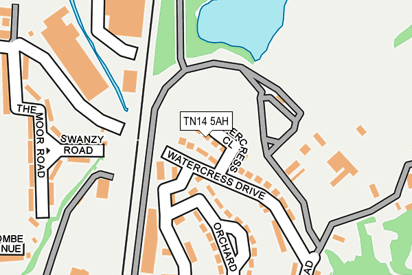 TN14 5AH map - OS OpenMap – Local (Ordnance Survey) TN14 5AH map - OS OpenMap – Local (Ordnance Survey)