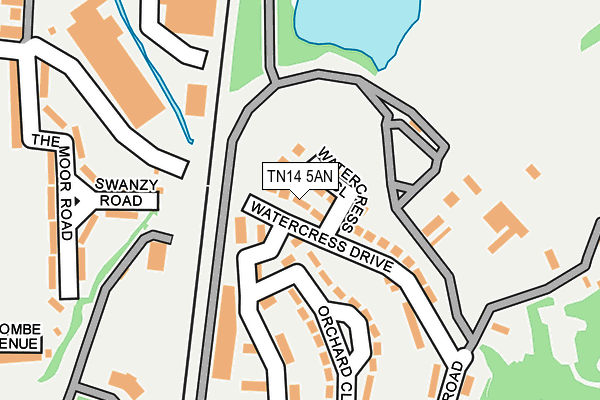 TN14 5AN map - OS OpenMap – Local (Ordnance Survey) TN14 5AN map - OS OpenMap – Local (Ordnance Survey)