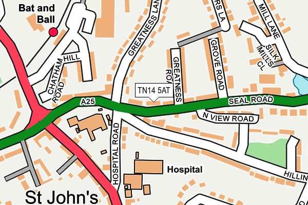 TN14 5AT map - OS OpenMap – Local (Ordnance Survey) TN14 5AT map - OS OpenMap – Local (Ordnance Survey)
