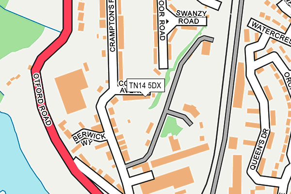 TN14 5DX map - OS OpenMap – Local (Ordnance Survey) TN14 5DX map - OS OpenMap – Local (Ordnance Survey)