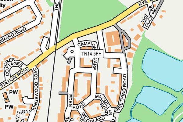TN14 5FH map - OS OpenMap – Local (Ordnance Survey) TN14 5FH map - OS OpenMap – Local (Ordnance Survey)