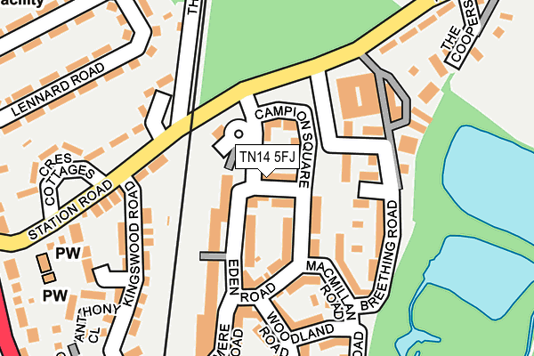 TN14 5FJ map - OS OpenMap – Local (Ordnance Survey) TN14 5FJ map - OS OpenMap – Local (Ordnance Survey)