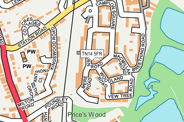 TN14 5FR map - OS OpenMap – Local (Ordnance Survey) TN14 5FR map - OS OpenMap – Local (Ordnance Survey)