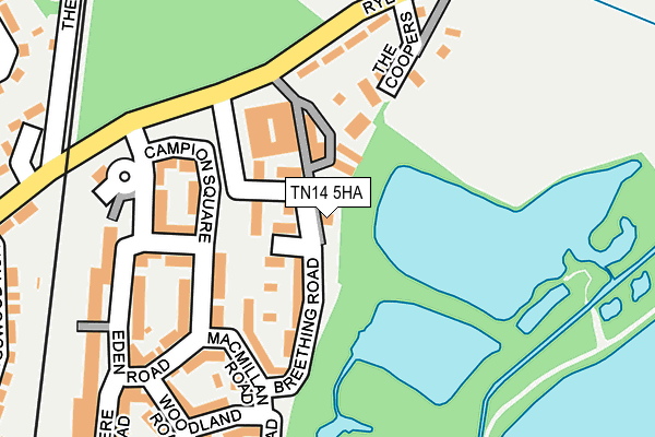 TN14 5HA map - OS OpenMap – Local (Ordnance Survey) TN14 5HA map - OS OpenMap – Local (Ordnance Survey)