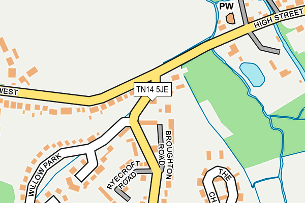 TN14 5JE map - OS OpenMap – Local (Ordnance Survey) TN14 5JE map - OS OpenMap – Local (Ordnance Survey)