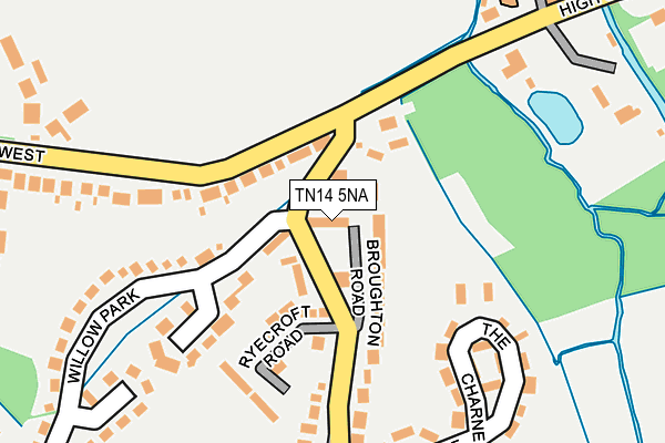 TN14 5NA map - OS OpenMap – Local (Ordnance Survey) TN14 5NA map - OS OpenMap – Local (Ordnance Survey)