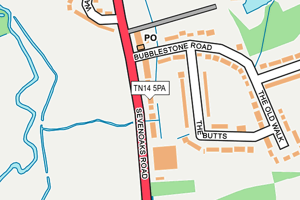TN14 5PA map - OS OpenMap – Local (Ordnance Survey) TN14 5PA map - OS OpenMap – Local (Ordnance Survey)
