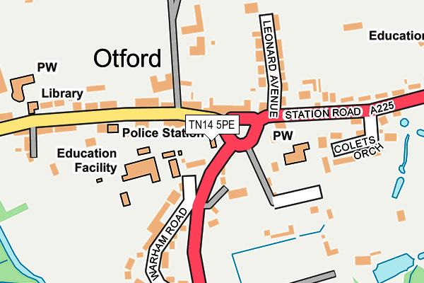 TN14 5PE map - OS OpenMap – Local (Ordnance Survey) TN14 5PE map - OS OpenMap – Local (Ordnance Survey)