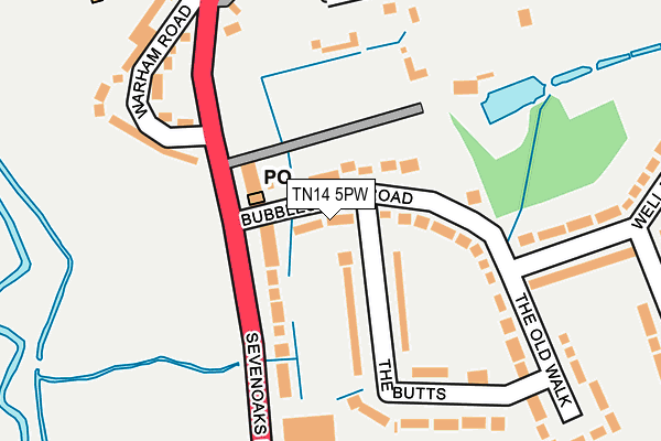 TN14 5PW map - OS OpenMap – Local (Ordnance Survey) TN14 5PW map - OS OpenMap – Local (Ordnance Survey)