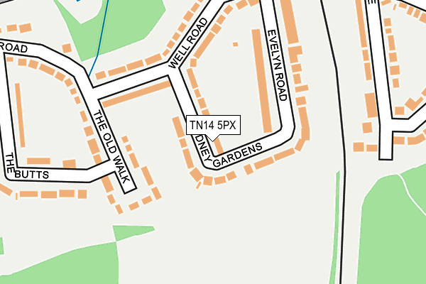 TN14 5PX map - OS OpenMap – Local (Ordnance Survey) TN14 5PX map - OS OpenMap – Local (Ordnance Survey)