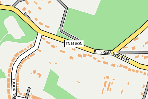 TN14 5QN map - OS OpenMap – Local (Ordnance Survey) TN14 5QN map - OS OpenMap – Local (Ordnance Survey)