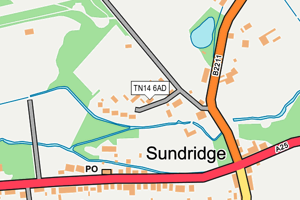 TN14 6AD map - OS OpenMap – Local (Ordnance Survey) TN14 6AD map - OS OpenMap – Local (Ordnance Survey)