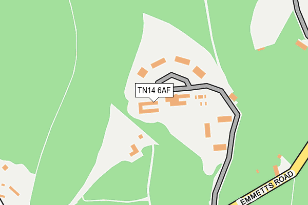 TN14 6AF map - OS OpenMap – Local (Ordnance Survey) TN14 6AF map - OS OpenMap – Local (Ordnance Survey)