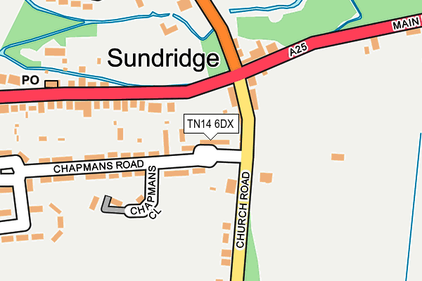 TN14 6DX map - OS OpenMap – Local (Ordnance Survey) TN14 6DX map - OS OpenMap – Local (Ordnance Survey)