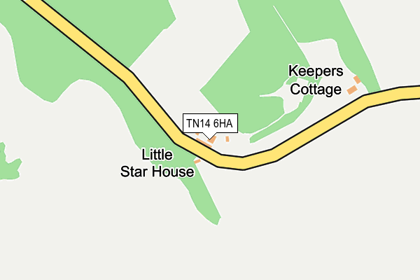 TN14 6HA map - OS OpenMap – Local (Ordnance Survey) TN14 6HA map - OS OpenMap – Local (Ordnance Survey)