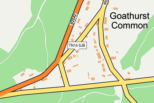 TN14 6JB map - OS OpenMap – Local (Ordnance Survey) TN14 6JB map - OS OpenMap – Local (Ordnance Survey)