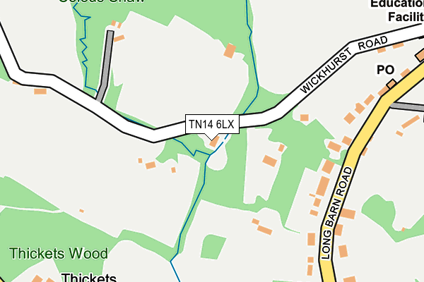 TN14 6LX map - OS OpenMap – Local (Ordnance Survey) TN14 6LX map - OS OpenMap – Local (Ordnance Survey)