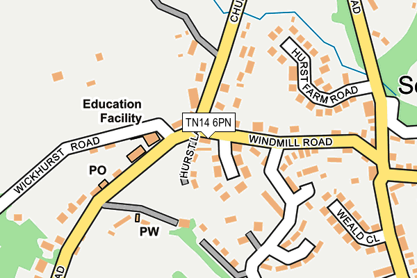 TN14 6PN map - OS OpenMap – Local (Ordnance Survey) TN14 6PN map - OS OpenMap – Local (Ordnance Survey)