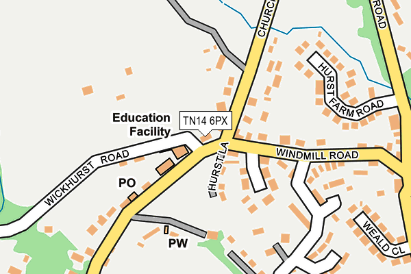 TN14 6PX map - OS OpenMap – Local (Ordnance Survey) TN14 6PX map - OS OpenMap – Local (Ordnance Survey)