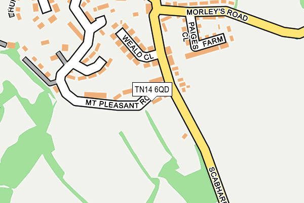 TN14 6QD map - OS OpenMap – Local (Ordnance Survey) TN14 6QD map - OS OpenMap – Local (Ordnance Survey)
