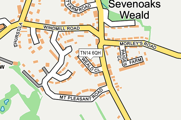 TN14 6QH map - OS OpenMap – Local (Ordnance Survey) TN14 6QH map - OS OpenMap – Local (Ordnance Survey)