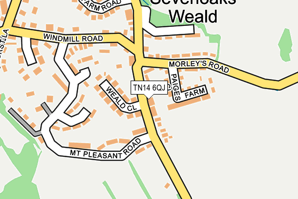 TN14 6QJ map - OS OpenMap – Local (Ordnance Survey) TN14 6QJ map - OS OpenMap – Local (Ordnance Survey)
