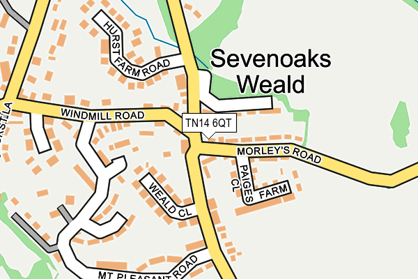 TN14 6QT map - OS OpenMap – Local (Ordnance Survey) TN14 6QT map - OS OpenMap – Local (Ordnance Survey)