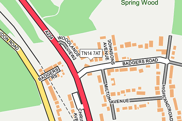 TN14 7AT map - OS OpenMap – Local (Ordnance Survey) TN14 7AT map - OS OpenMap – Local (Ordnance Survey)