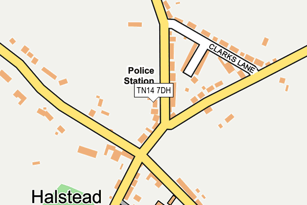 TN14 7DH map - OS OpenMap – Local (Ordnance Survey) TN14 7DH map - OS OpenMap – Local (Ordnance Survey)