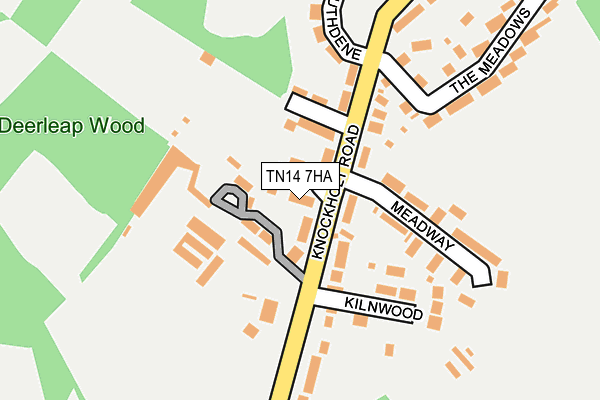TN14 7HA map - OS OpenMap – Local (Ordnance Survey) TN14 7HA map - OS OpenMap – Local (Ordnance Survey)