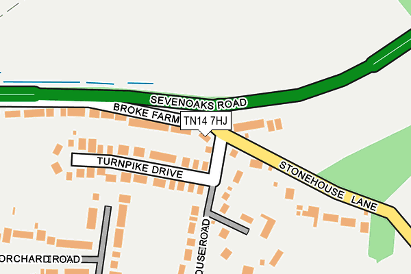 TN14 7HJ map - OS OpenMap – Local (Ordnance Survey) TN14 7HJ map - OS OpenMap – Local (Ordnance Survey)