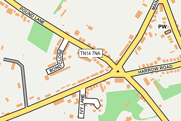 TN14 7NA map - OS OpenMap – Local (Ordnance Survey) TN14 7NA map - OS OpenMap – Local (Ordnance Survey)