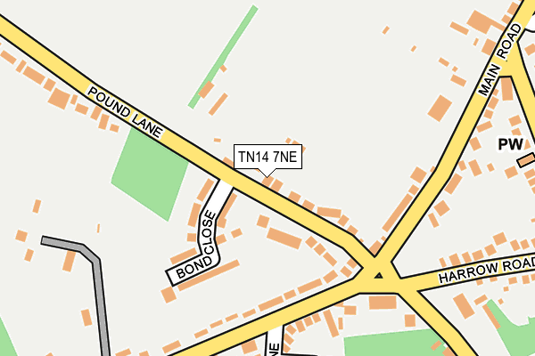TN14 7NE map - OS OpenMap – Local (Ordnance Survey) TN14 7NE map - OS OpenMap – Local (Ordnance Survey)