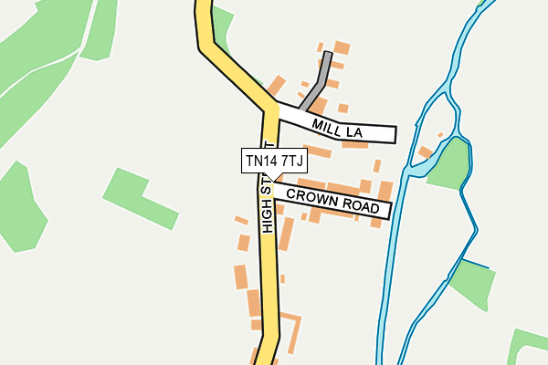 TN14 7TJ map - OS OpenMap – Local (Ordnance Survey) TN14 7TJ map - OS OpenMap – Local (Ordnance Survey)