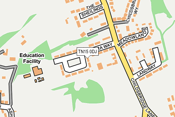 TN15 0DJ map - OS OpenMap – Local (Ordnance Survey) TN15 0DJ map - OS OpenMap – Local (Ordnance Survey)