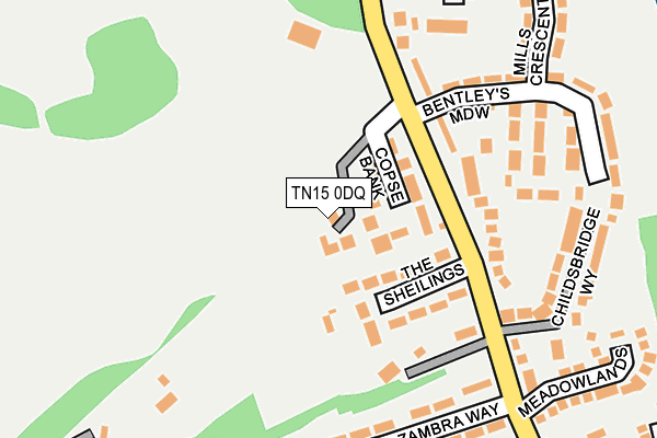 TN15 0DQ map - OS OpenMap – Local (Ordnance Survey)