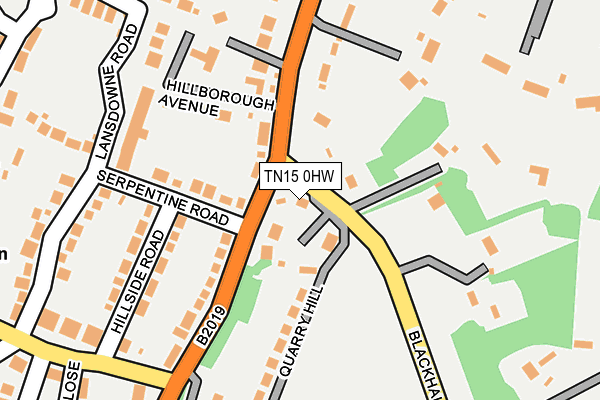 TN15 0HW map - OS OpenMap – Local (Ordnance Survey) TN15 0HW map - OS OpenMap – Local (Ordnance Survey)