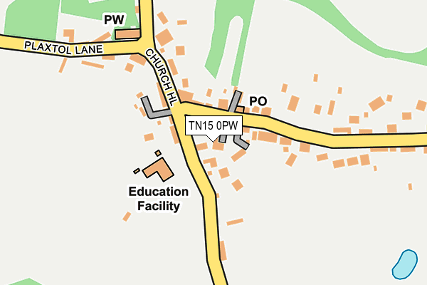 TN15 0PW map - OS OpenMap – Local (Ordnance Survey) TN15 0PW map - OS OpenMap – Local (Ordnance Survey)