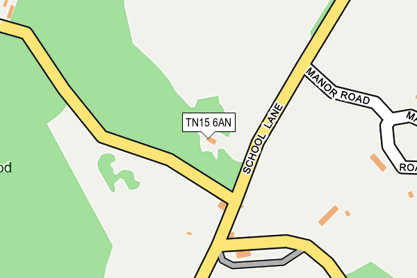 TN15 6AN map - OS OpenMap – Local (Ordnance Survey)