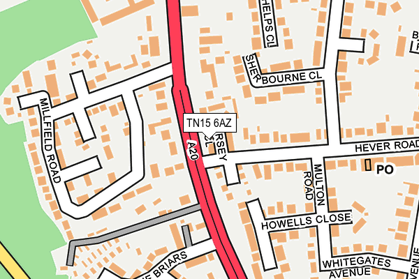 TN15 6AZ map - OS OpenMap – Local (Ordnance Survey) TN15 6AZ map - OS OpenMap – Local (Ordnance Survey)