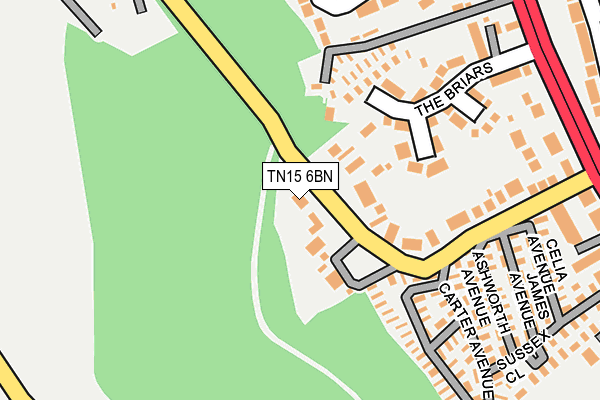 TN15 6BN map - OS OpenMap – Local (Ordnance Survey) TN15 6BN map - OS OpenMap – Local (Ordnance Survey)