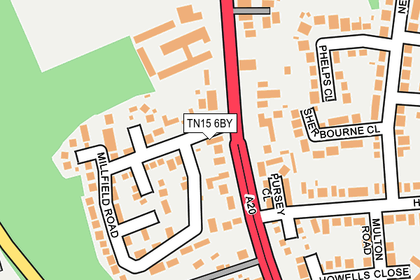 TN15 6BY map - OS OpenMap – Local (Ordnance Survey) TN15 6BY map - OS OpenMap – Local (Ordnance Survey)