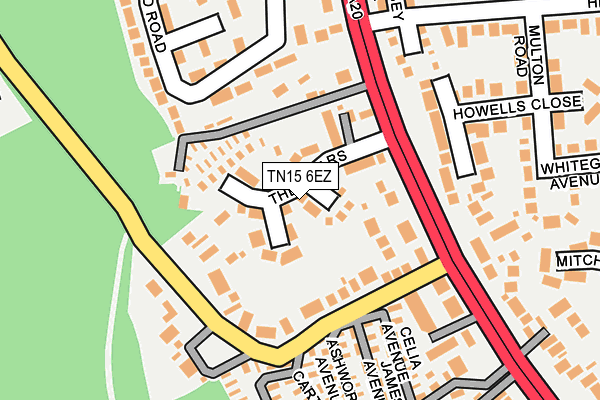 TN15 6EZ map - OS OpenMap – Local (Ordnance Survey)