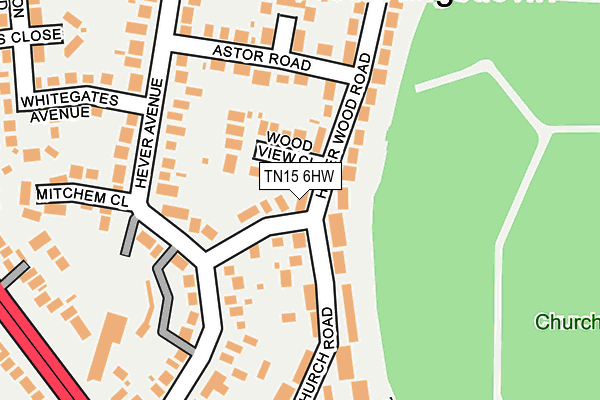 TN15 6HW map - OS OpenMap – Local (Ordnance Survey) TN15 6HW map - OS OpenMap – Local (Ordnance Survey)