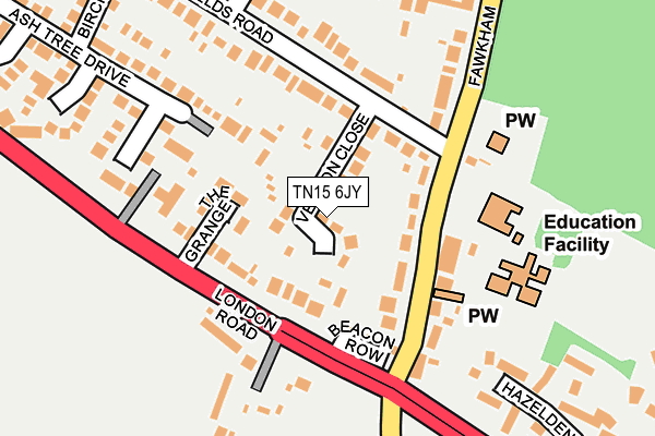 TN15 6JY map - OS OpenMap – Local (Ordnance Survey)