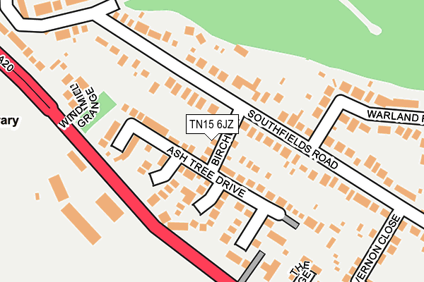 TN15 6JZ map - OS OpenMap – Local (Ordnance Survey) TN15 6JZ map - OS OpenMap – Local (Ordnance Survey)