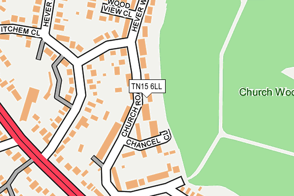 TN15 6LL map - OS OpenMap – Local (Ordnance Survey) TN15 6LL map - OS OpenMap – Local (Ordnance Survey)