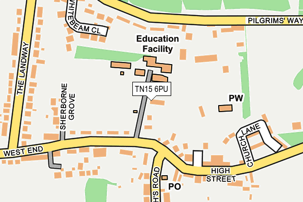 TN15 6PU map - OS OpenMap – Local (Ordnance Survey) TN15 6PU map - OS OpenMap – Local (Ordnance Survey)