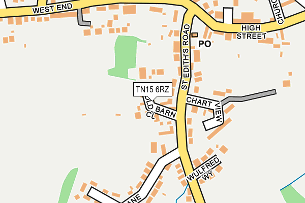 TN15 6RZ map - OS OpenMap – Local (Ordnance Survey) TN15 6RZ map - OS OpenMap – Local (Ordnance Survey)
