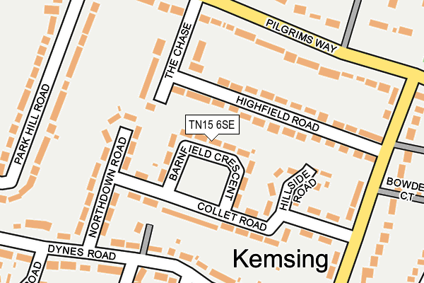 TN15 6SE map - OS OpenMap – Local (Ordnance Survey) TN15 6SE map - OS OpenMap – Local (Ordnance Survey)